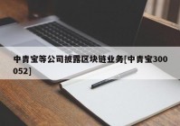 中青宝等公司披露区块链业务[中青宝300052]